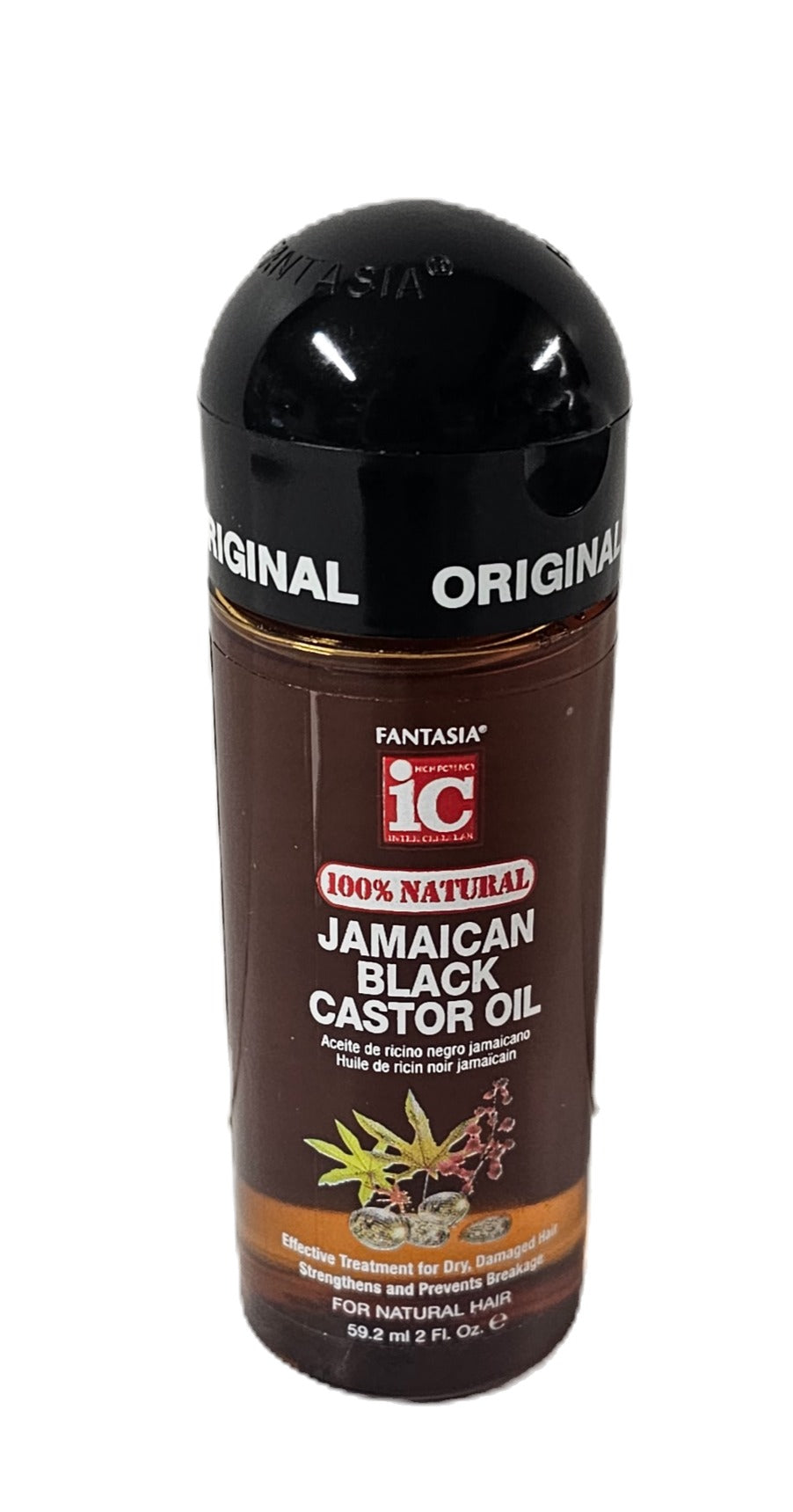 Fantasia IC 100% natural Jamaican black castor oil; 2fl.oz travel size image 0