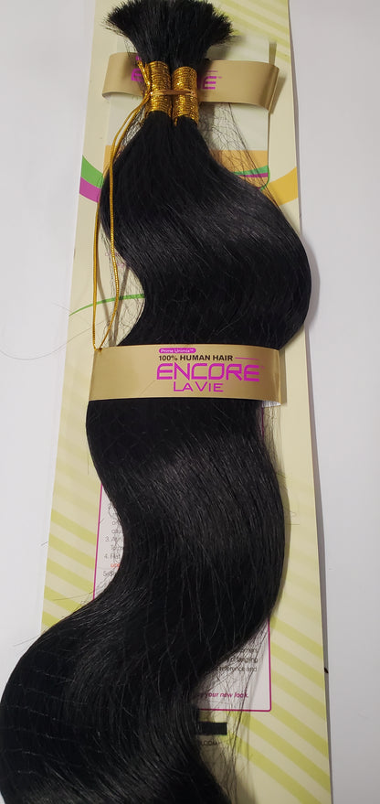 Human mix body bulk; curly; for braiding; blended; women image 1