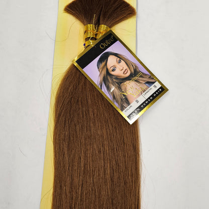 Tangle-free human hair premium new yaki bulk for braiding, straight image 2