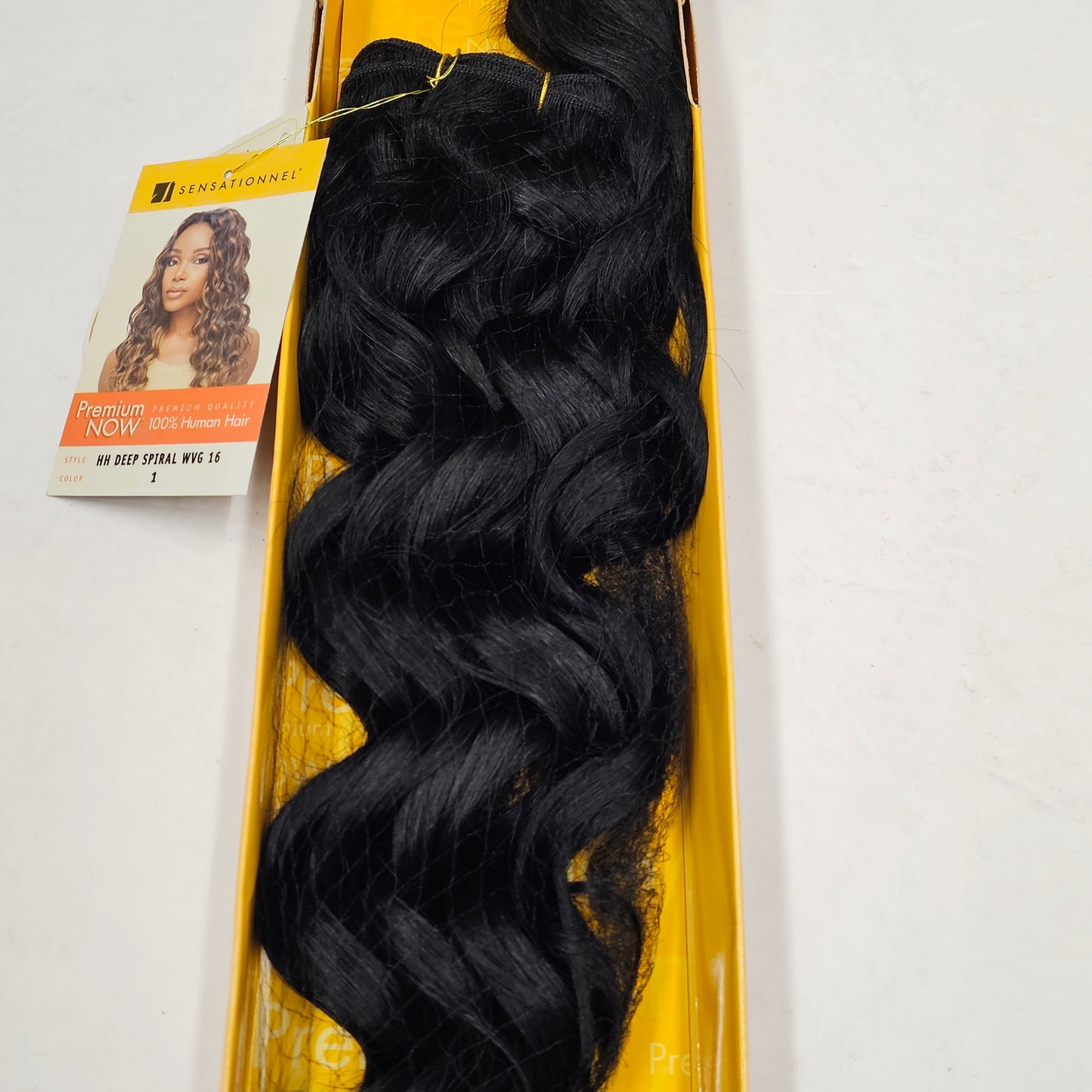 Human hair tangle-free deep spiral weave; curly sew-in weft image 6