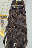 Curly human hair weave tangle-free for sew-in; Spanish wave;wefts. image 0