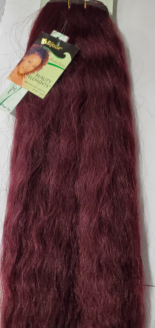 Human hair weave tangle-free  super wavy; sew-in weft; Bijoux image 1