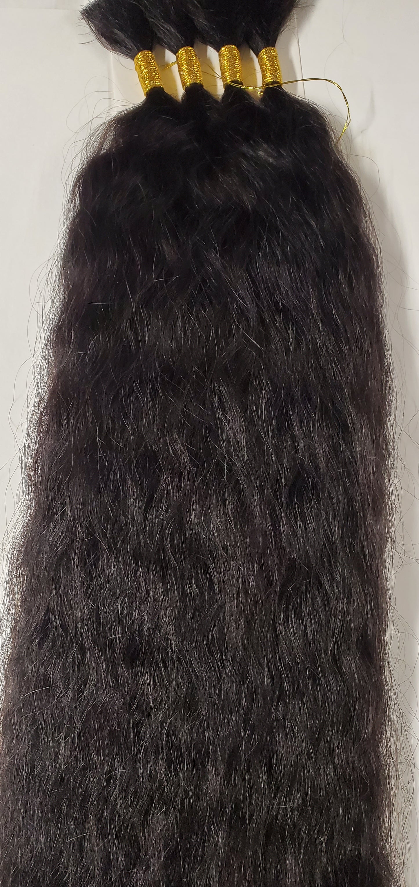 Wet and wavy human hair tangle-free french refined super bulk for braiding image 4