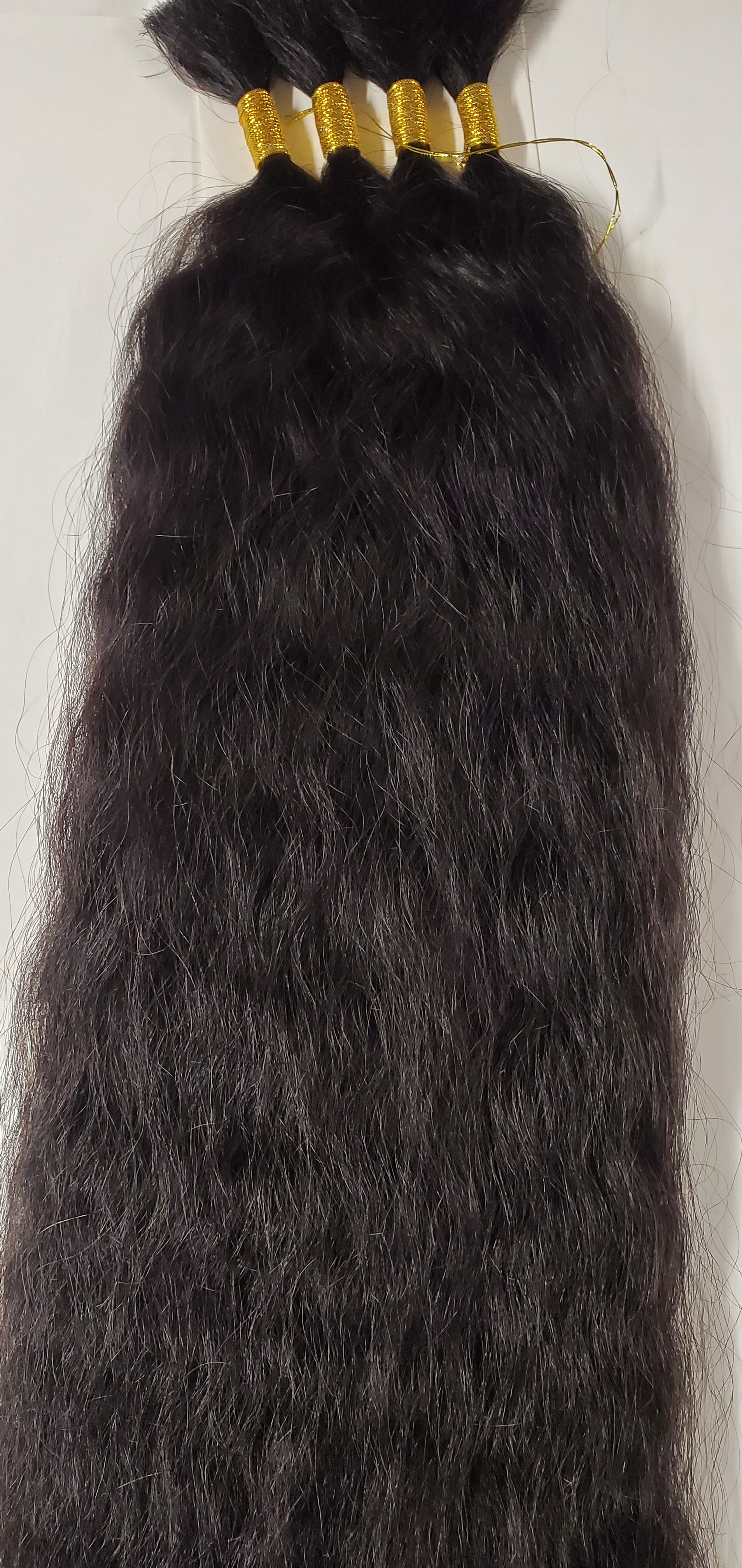 Wet and wavy human hair tangle-free french refined super bulk for braiding image 4