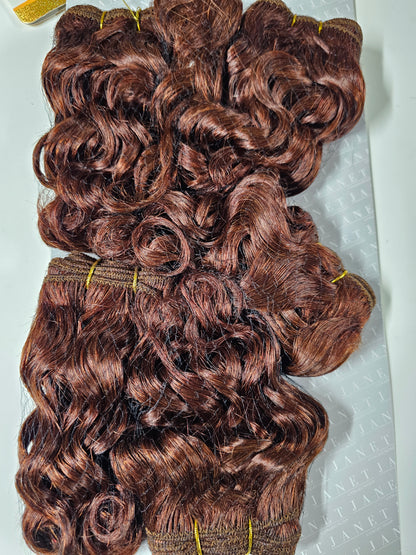 Human hair tangle-free weave; Lento; curly; sew-in; 6pcs. image 5
