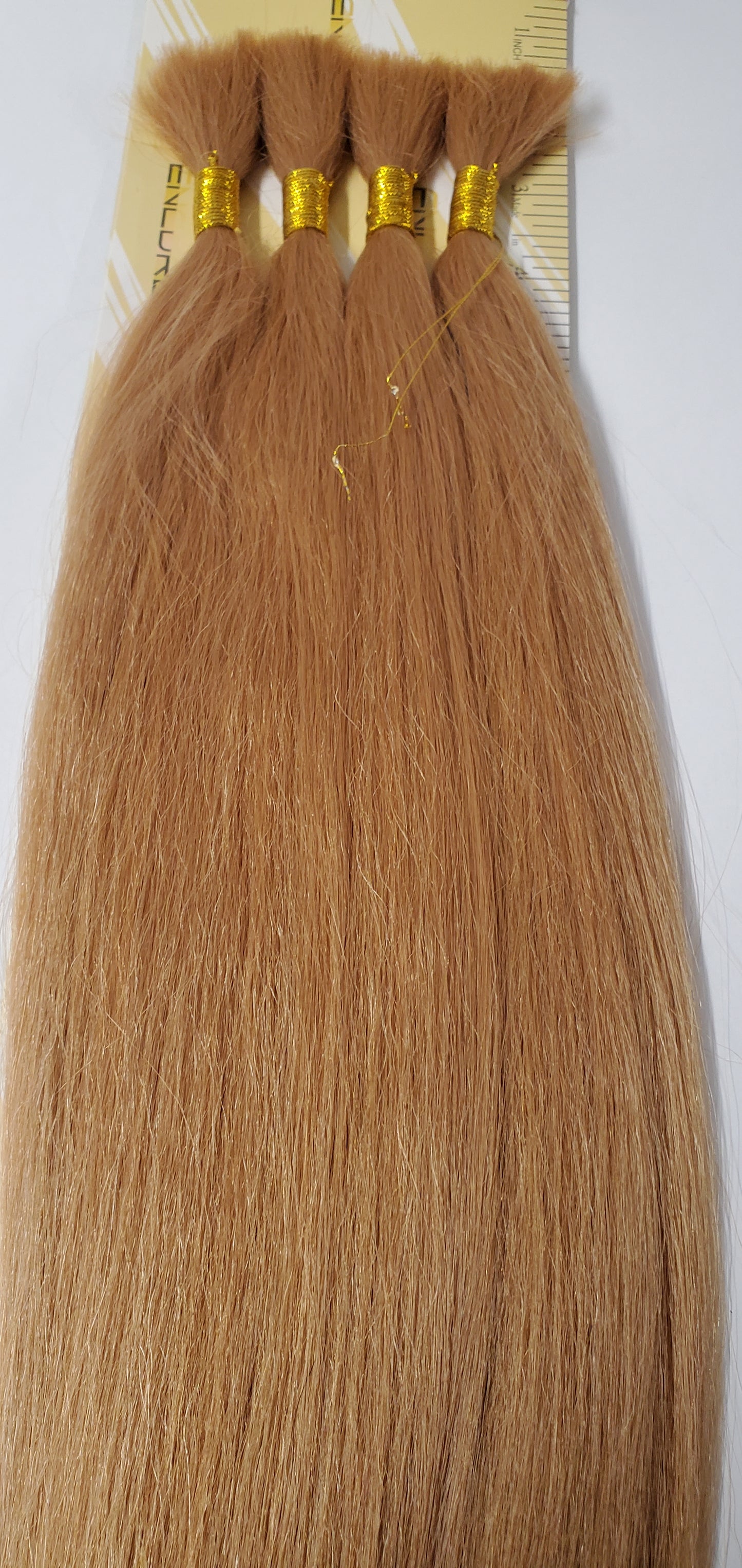 Human hair pro-mix New Yaki bulk straight for braiding; human hair blended. image 4