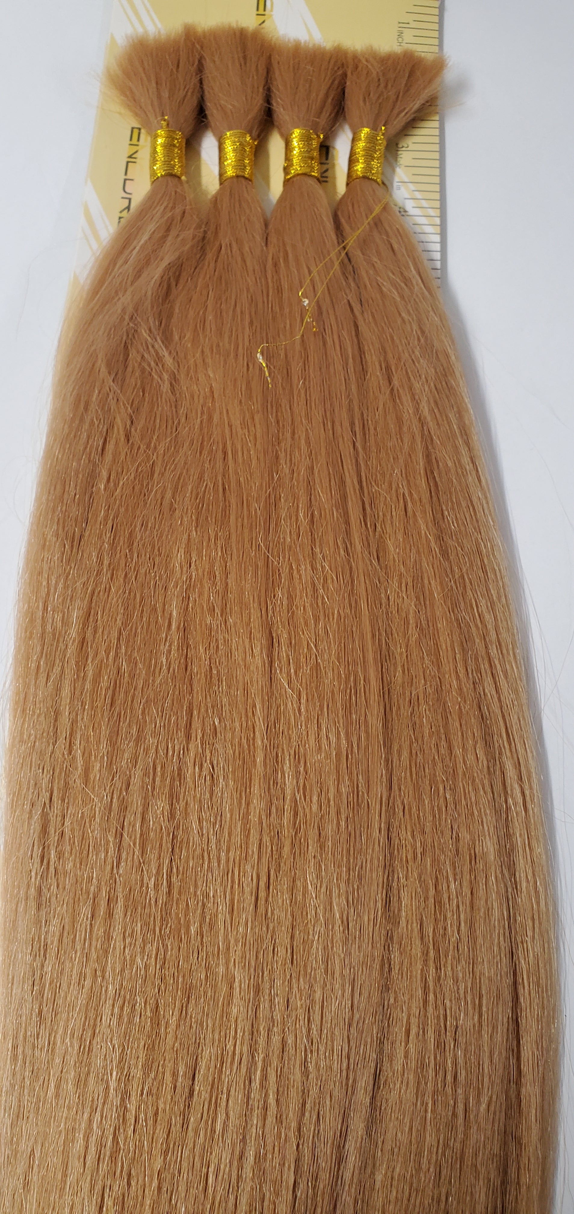 Human hair pro-mix New Yaki bulk straight for braiding; human hair blended. image 4