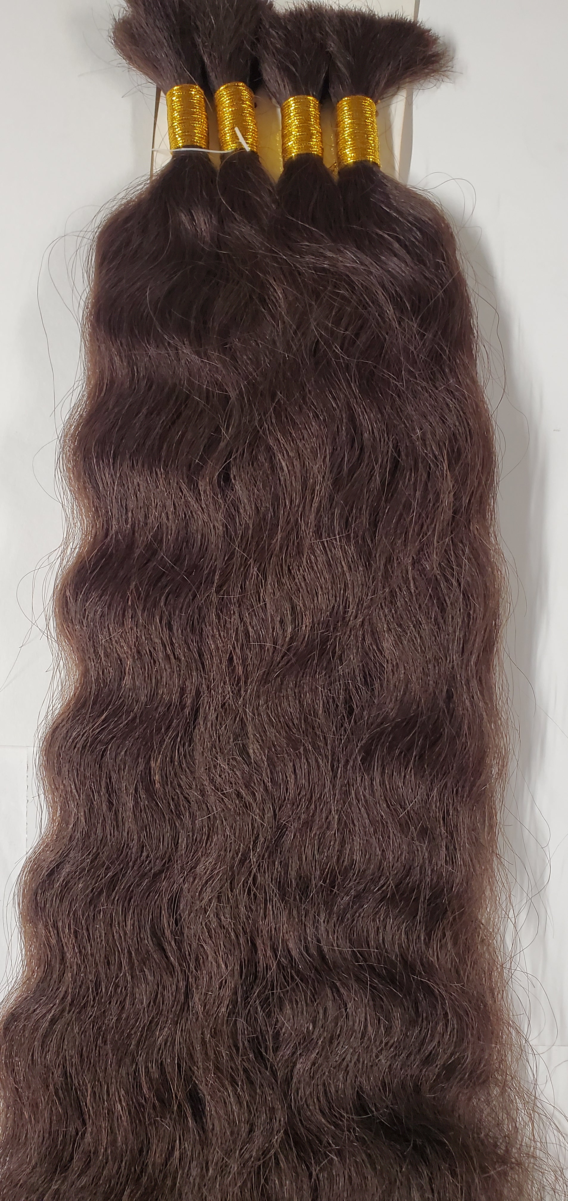 Wet and wavy human hair tangle-free french refined super bulk for braiding image 3