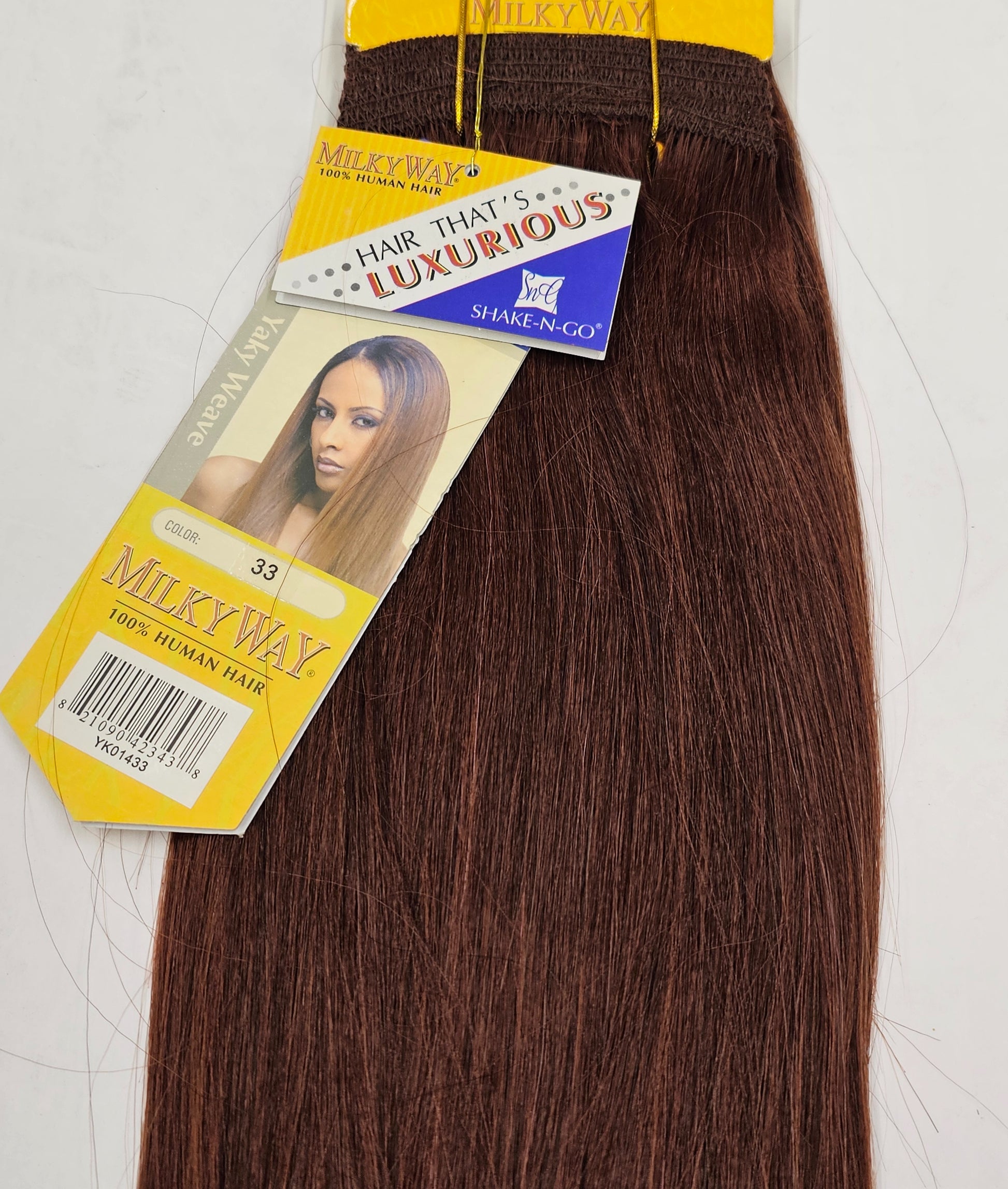Human hair weave yaky straight for sew-in, wefts image 3