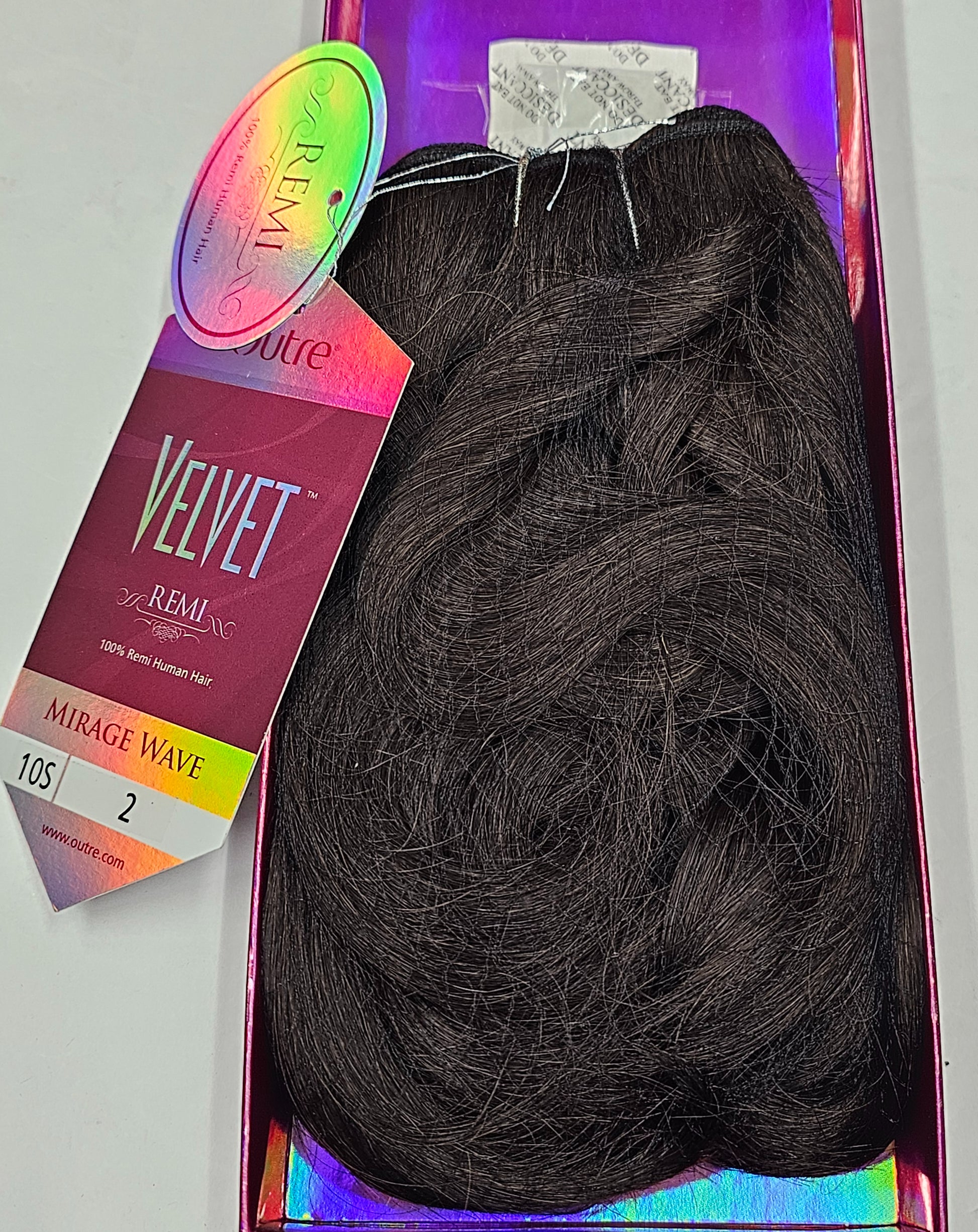 Remi human hair weave; curly sew-in weft Mirage velvet image 2