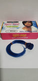 Human hair weaving highlight 12pcs + bang hair piece; Blue 6- 8 inch image 0