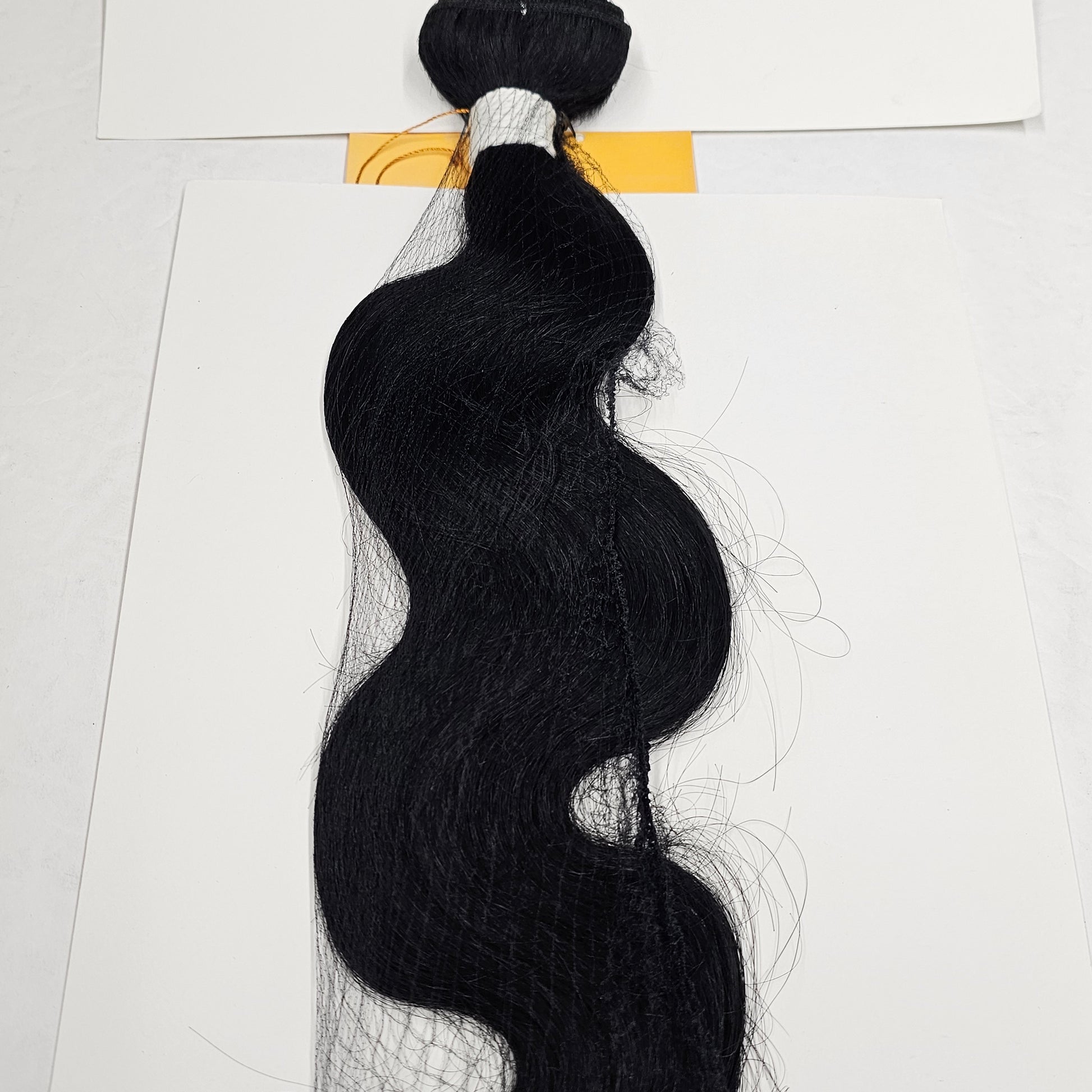 Unprocessed natural human hair body wave weave; curly sew-in weft image 1