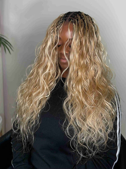 Body wave human hair bulk for braiding - curly