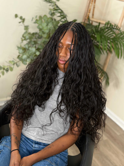 Body wave human hair bulk for braiding - curly