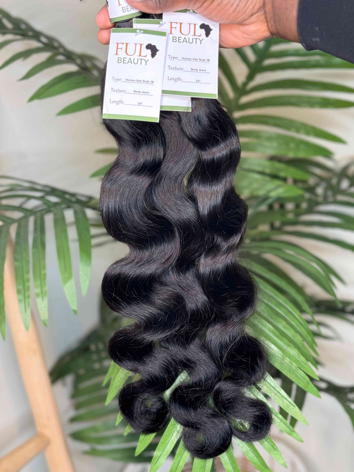 Body wave human hair bulk for braiding - curly