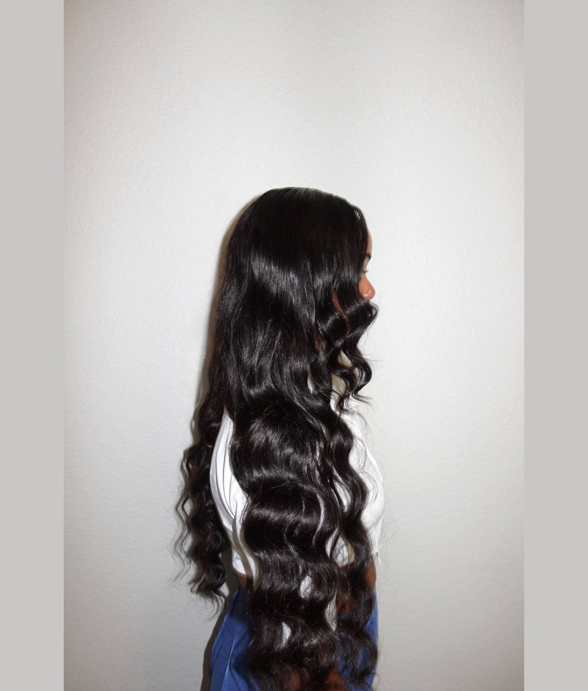 Body wave virgin human hair wig - curly