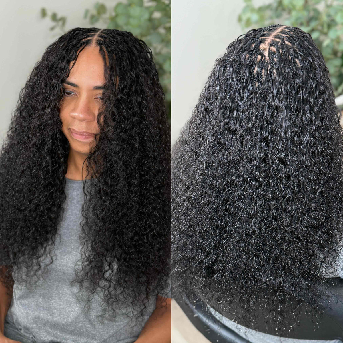 Burmese human hair bulk for braids styling - curly