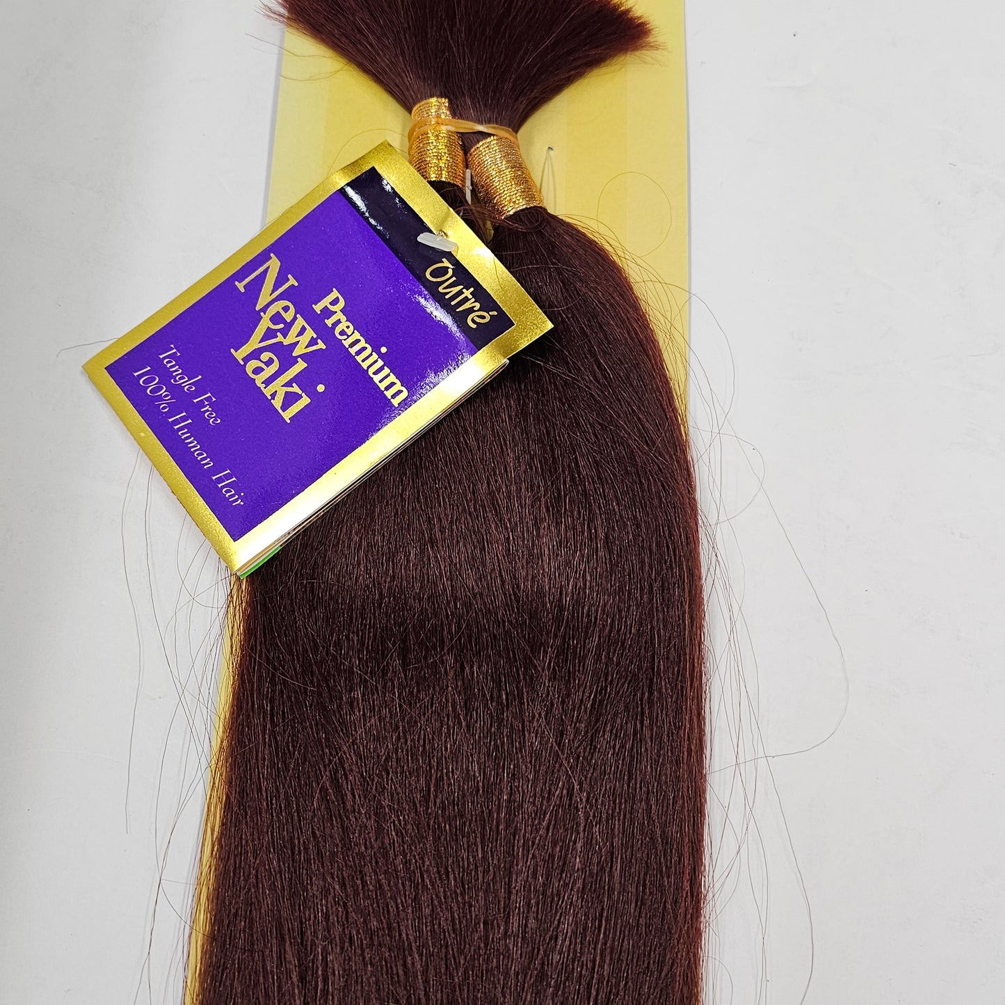 Tangle-free human hair premium new yaki bulk for braiding, straight image 1