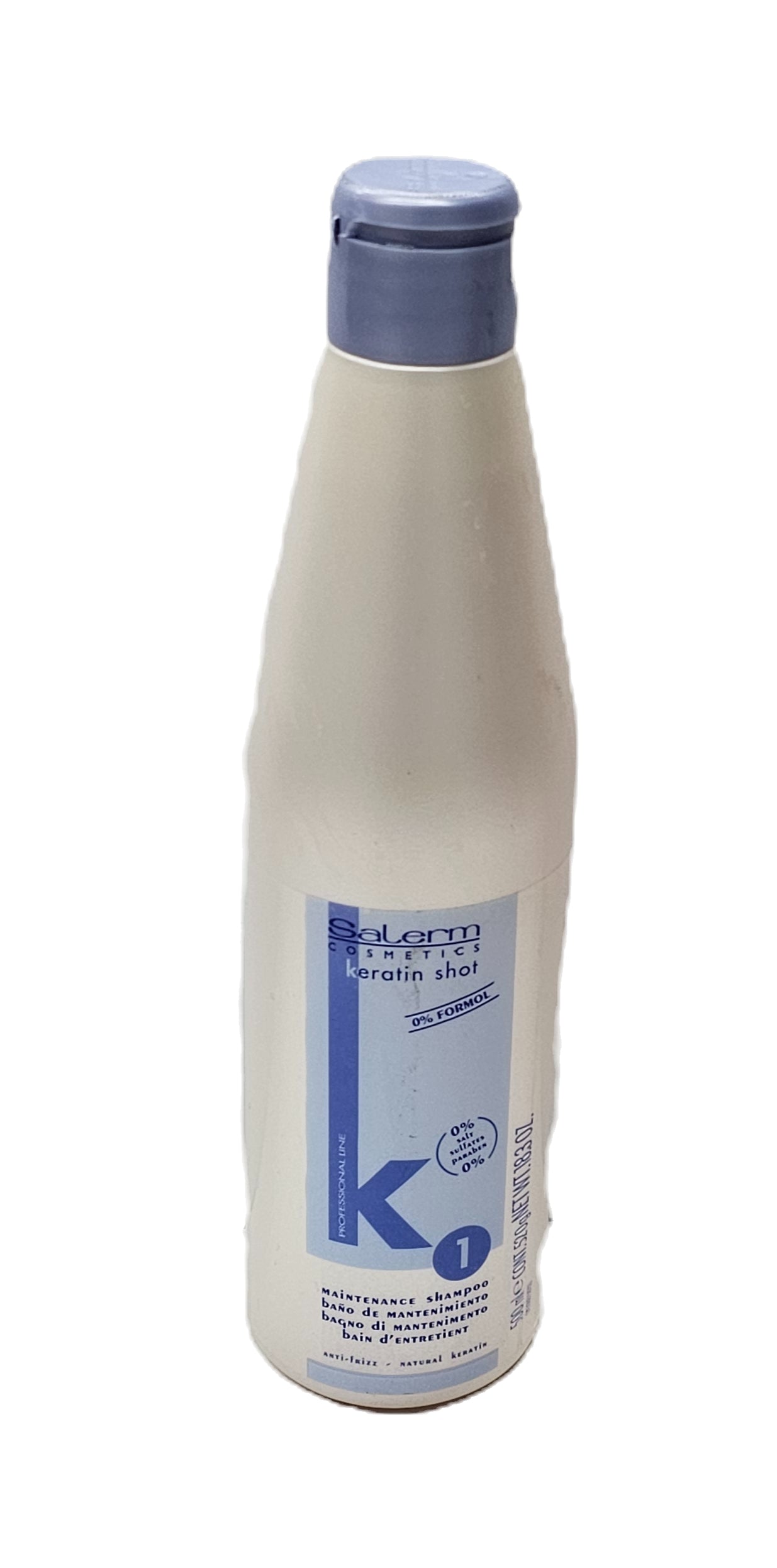 Salerm cosmetics keratin shot K1 maintenance shampoo; 18.3fl.oz image 0