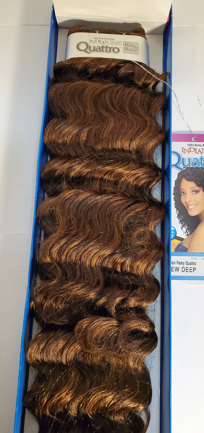 Remy human hair weave Indian remy quattro new deep curly wet an wavy. image 1
