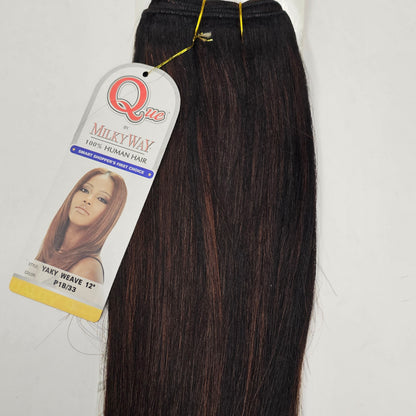 Human hair Yaky weave for sew-in; straight wefts Milky way Que image 5