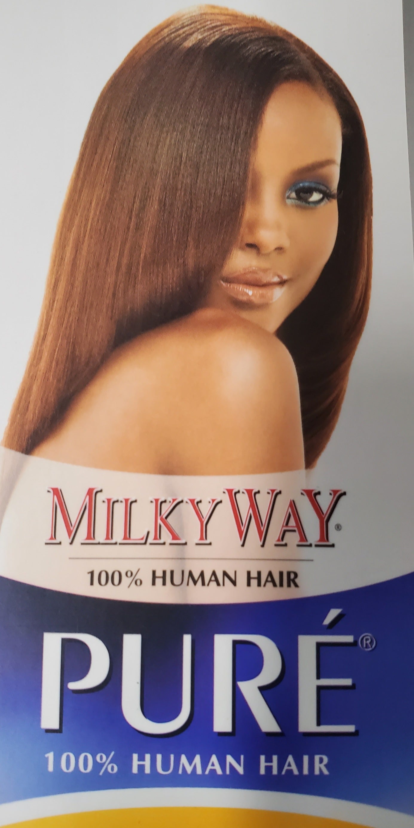 100% human hair tangle-free weave; 14 inch Yaky; straight; weft; sew-in image 0