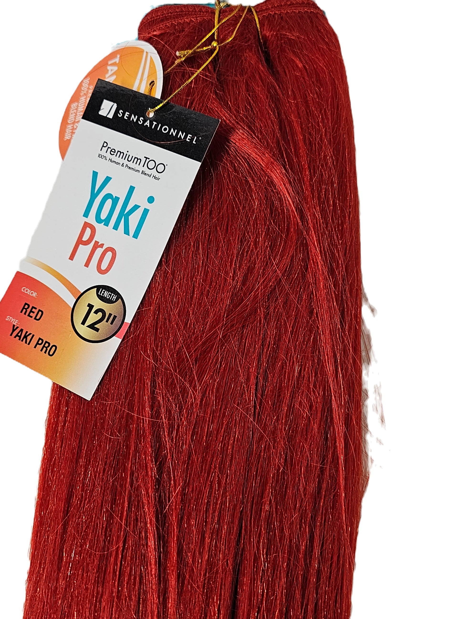 Human hair and premium blend weave straight for sew-in; weft; Yaki pro image 1