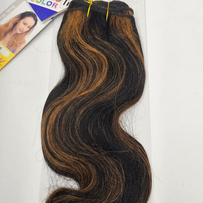 Human hair weave tangle-free body wave Milky way; curly sew-in weft. image 1