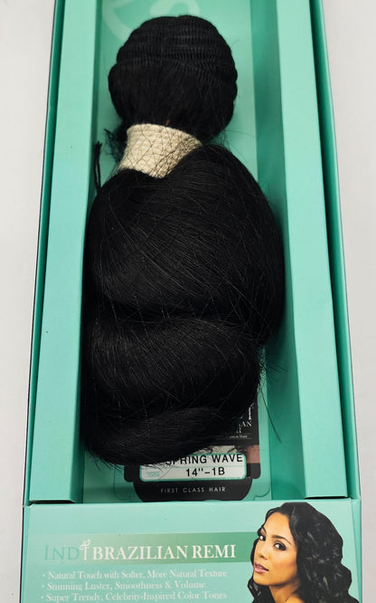 Human hair indi brazilian remi spring wave; curly sew-in weft. image 3