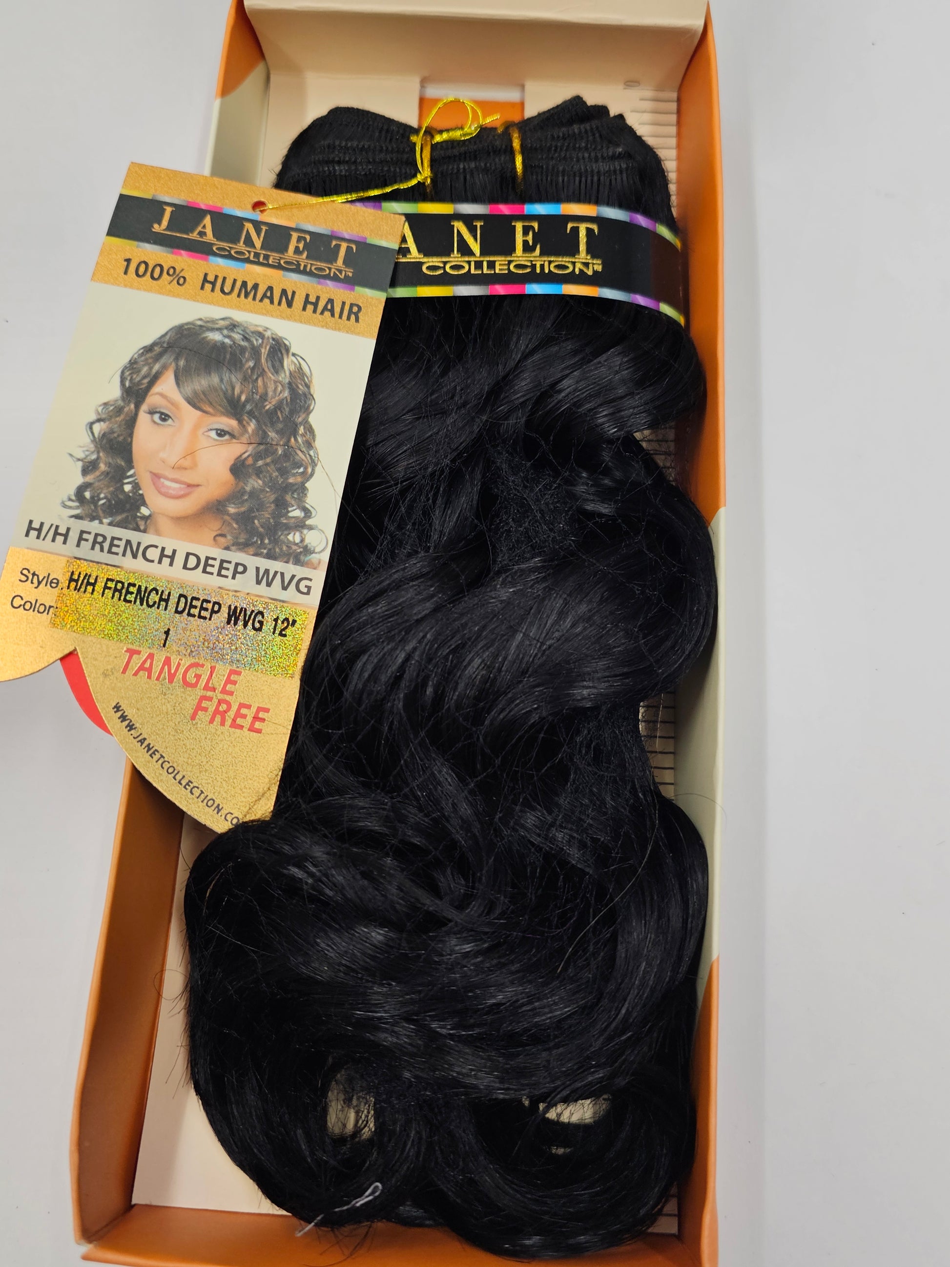 Curly human hair weave tangle-free for sew-in; french deep; wefts. image 6