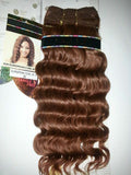 100% human hair European curl weave; curly; weft; sew-in; color 30; Platinum image 0