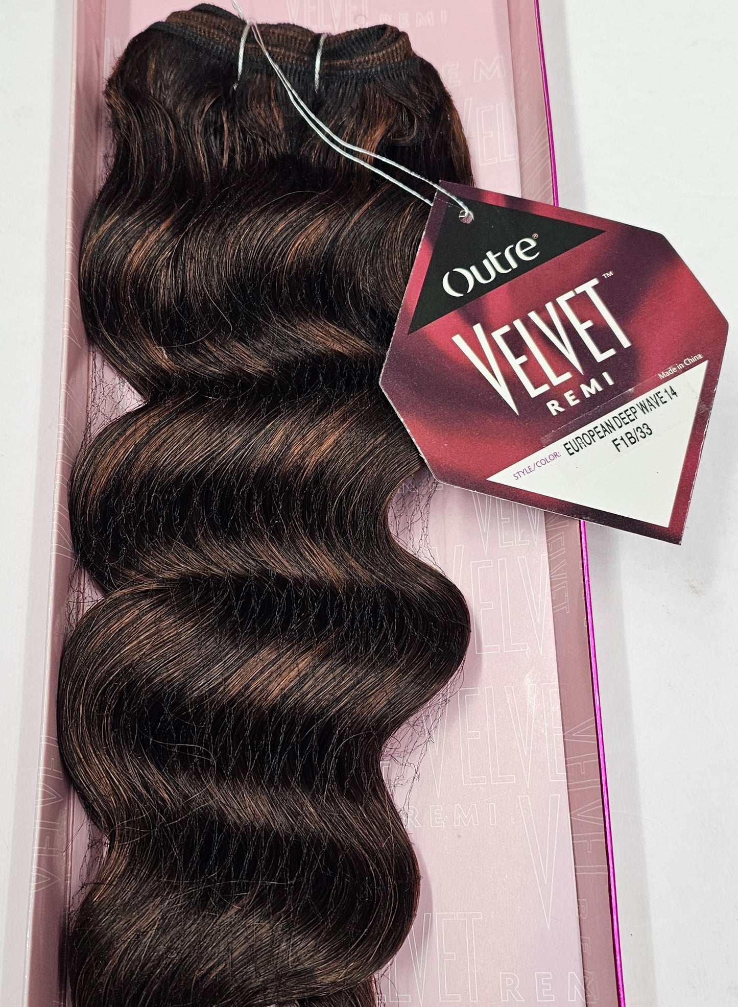 Velvet remi human hair weave Euro deep wave; curly sew-in weft. image 8
