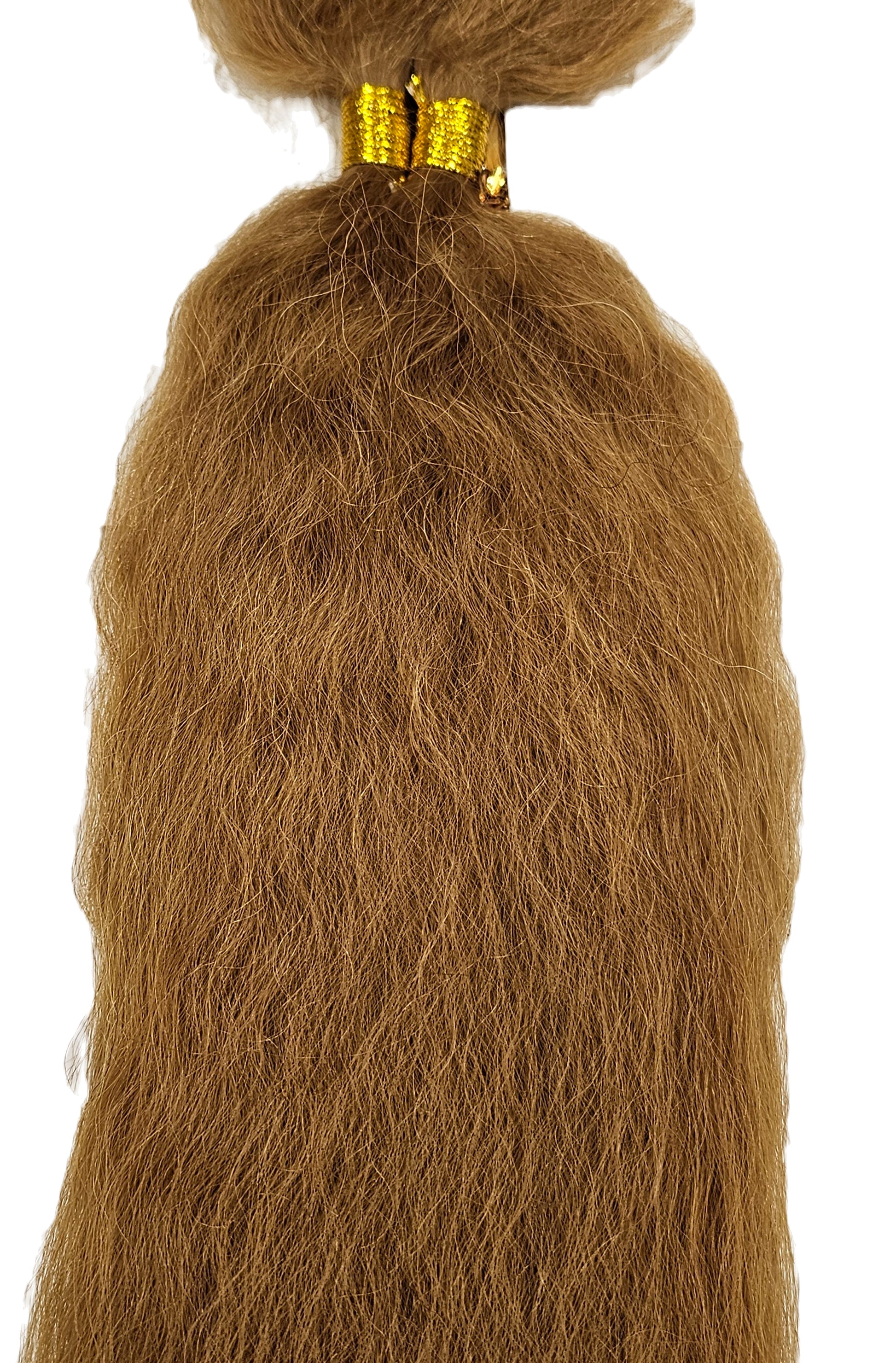 Tangle-free human hair blend super bulk for braiding; wavy image 1