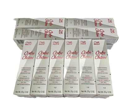 Lot of 132 Wella color charm permanent gel conditioning hair color; 2oz image 1