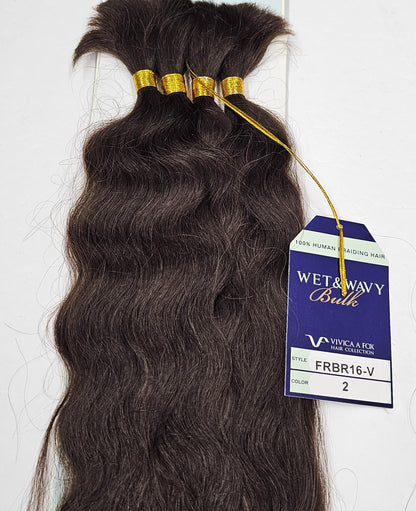 Wet and wavy tangle-free human hair bulk for braiding. image 2