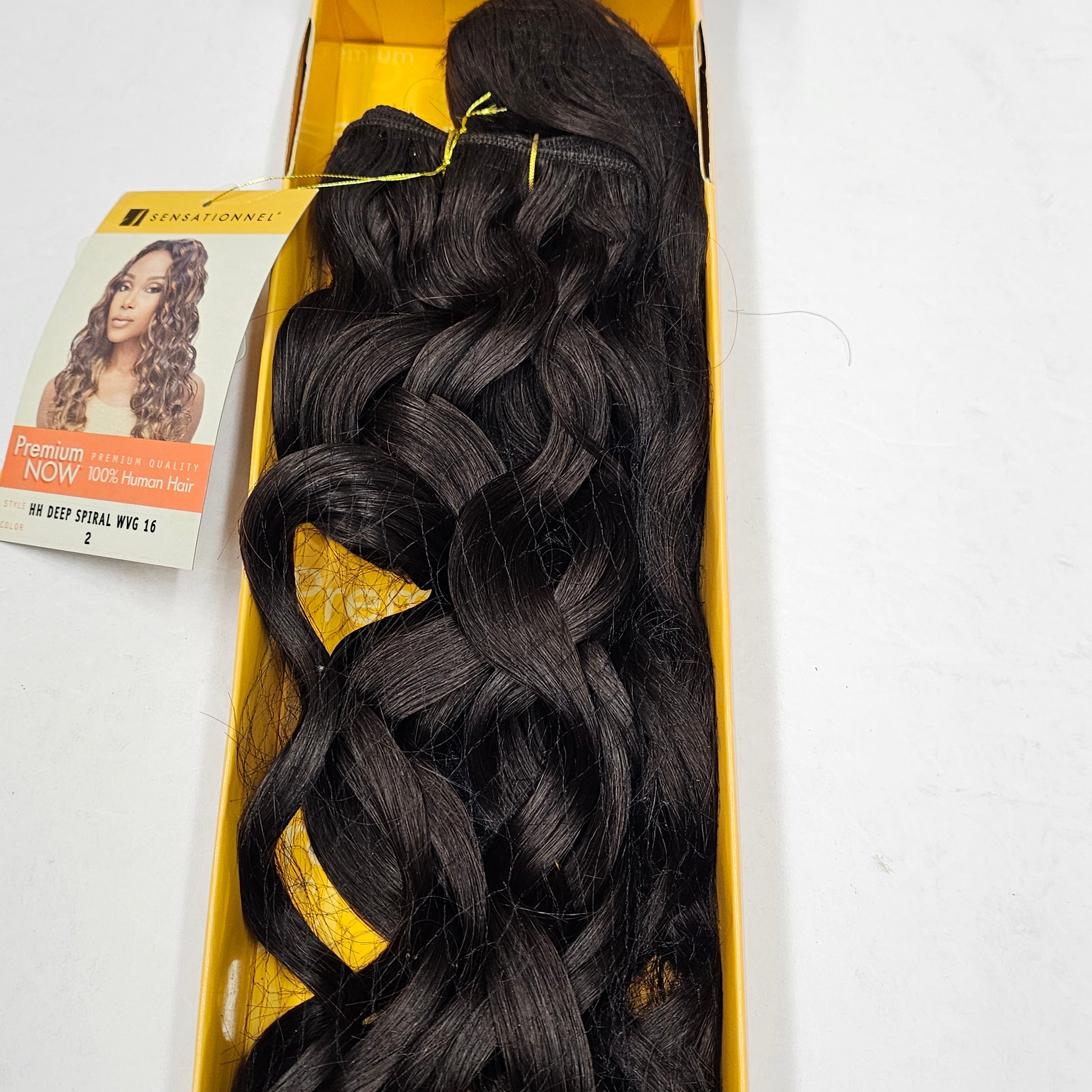 Human hair tangle-free deep spiral weave; curly sew-in weft image 5