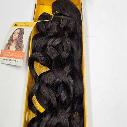 Human hair tangle-free deep spiral weave; curly sew-in weft image 5