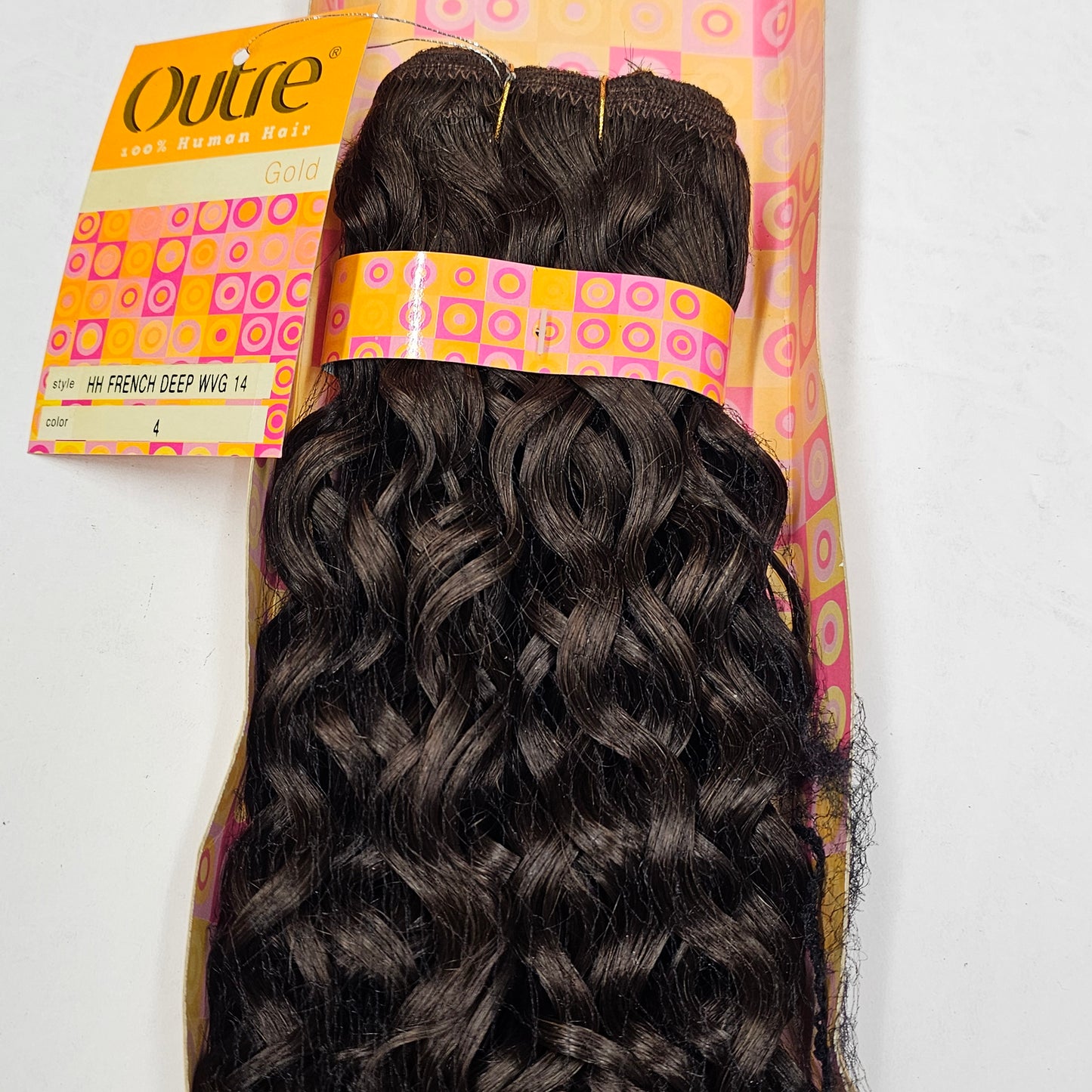 Human hair french deep wave weave; curly sew-in weft. image 0