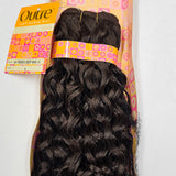 Human hair french deep wave weave; curly sew-in weft. image 0