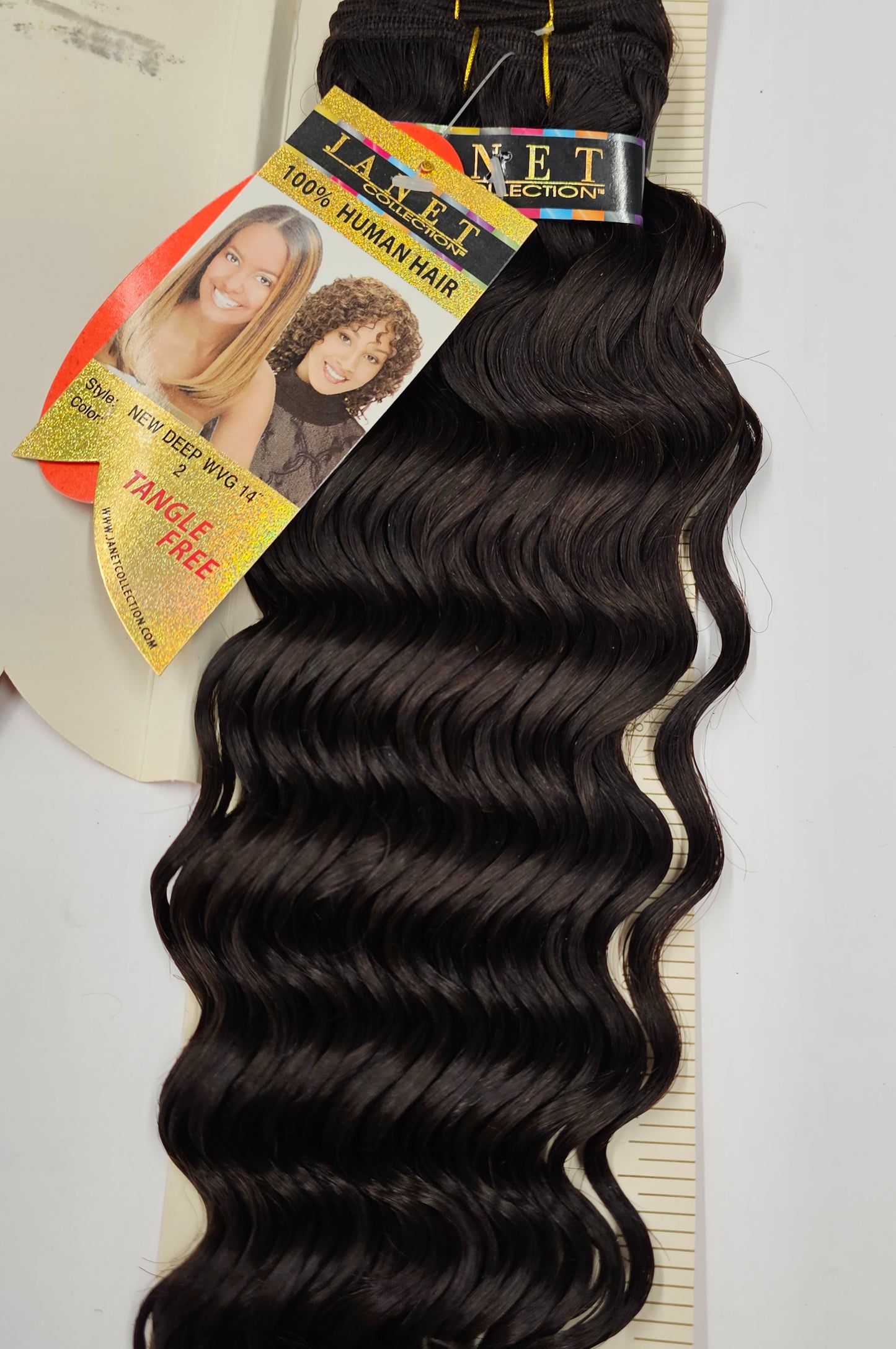 Curly human hair weave tangle-free for sew-in; new deep; wefts.. image 3