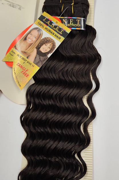 Curly human hair weave tangle-free for sew-in; new deep; wefts.. image 3