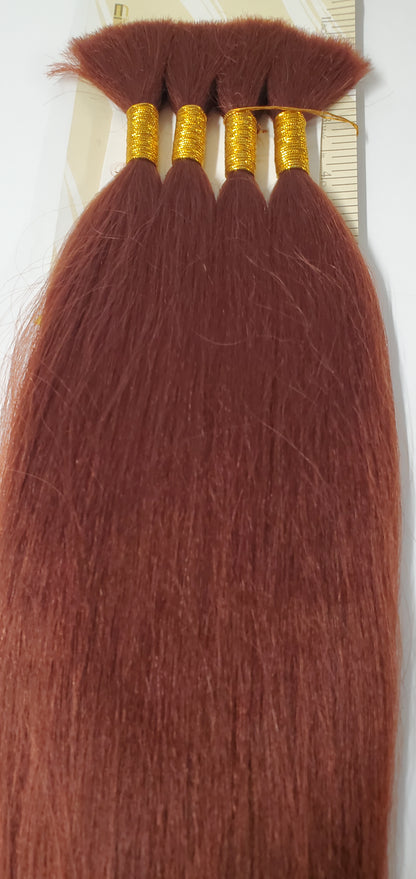 Human hair pro-mix New Yaki bulk straight for braiding; human hair blended. image 6
