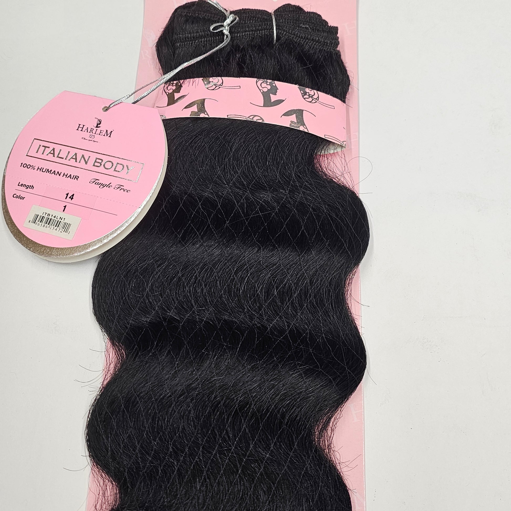 Human hair weave tangle-free Italian body wave; curly sew-in weft. image 3