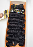 Curly human hair weave tangle-free for sew-in; new deep; wefts.. image 0