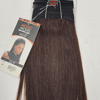 Tangle-free human hair yaky weave for sew-in, straight, wefts image 3
