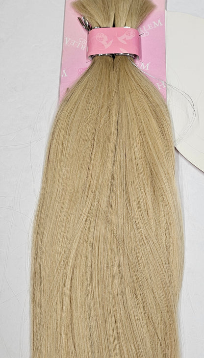 Tangle-free human hair silky straight bulk for braiding. image 0