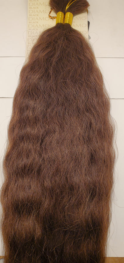 Remi human hair super bulk tangle-free wavy for braiding; Black Diamond image 2