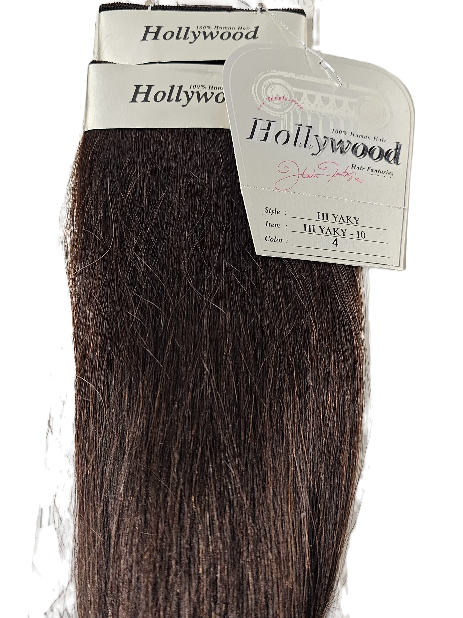 Tangle-free human hair weave perm Hi yaky for sew-in; straight image 1