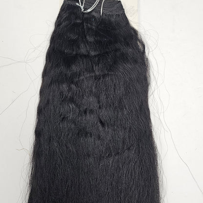 Indian remi Jerry curl wet and wavy sew-in wefts; straight and wavy style image 3