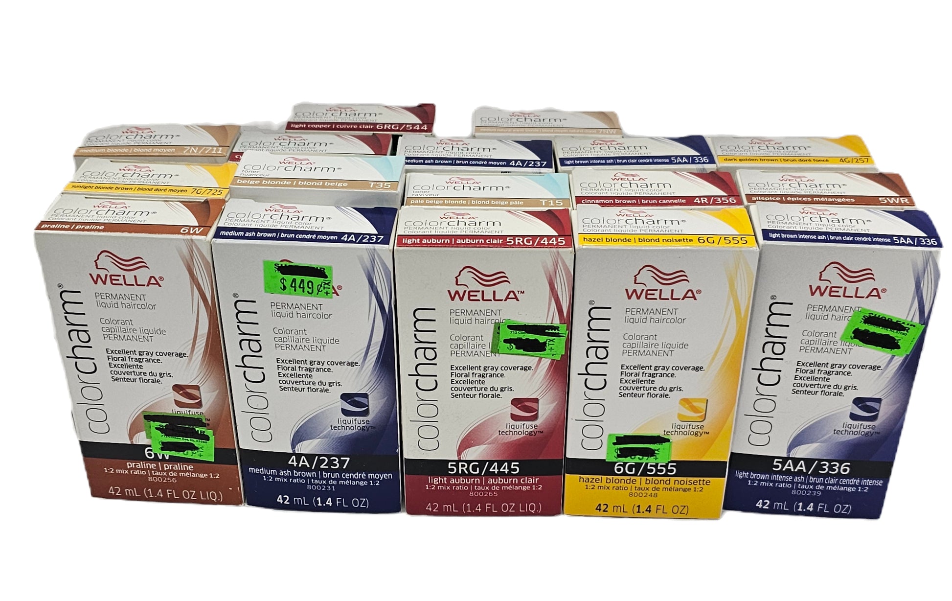 Lot of  96 packs Wella color charm permanent liquid hair color; 1.42fl.oz image 1